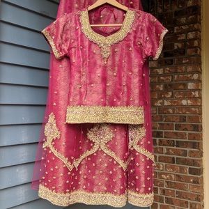 Lehenga Choli (Indian outfit; Pink)